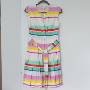 Colorful Striped Sleeveless Dress